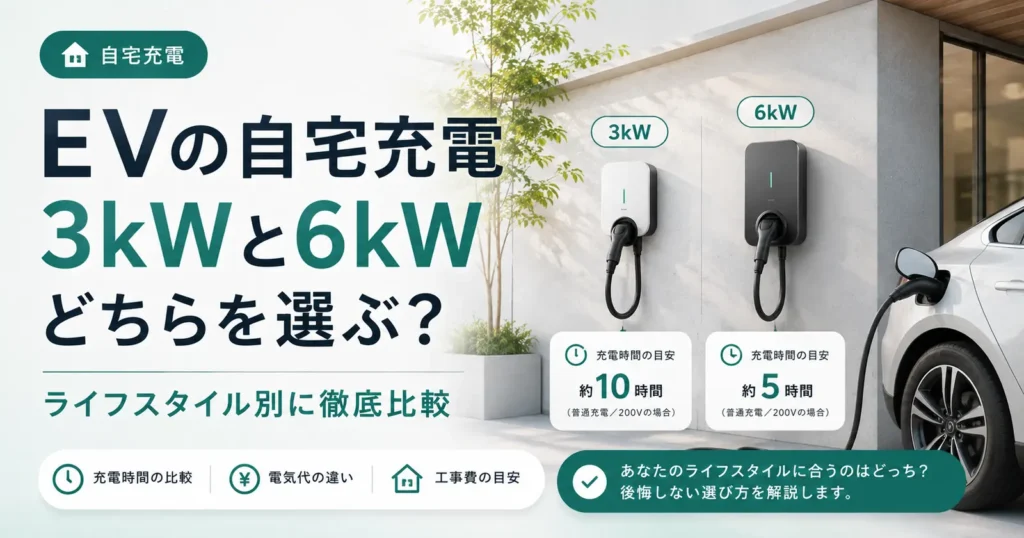 自宅充電に6kW充電は必要？3kWを5年使った結論のアイキャッチ画像