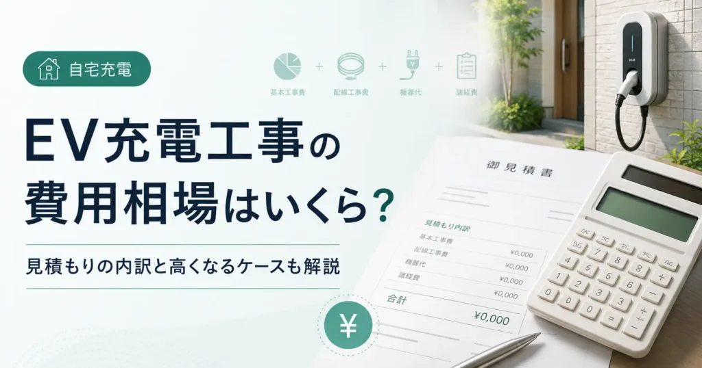 EV充電工事の見積もりは高い？10万円・15万円は妥当かのアイキャッチ画像