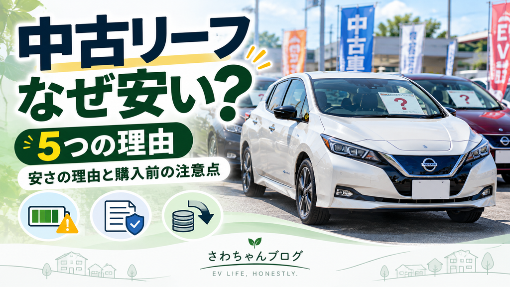 中古リーフはなぜ安い？5つの理由と後悔しない購入前の注意点のアイキャッチ画像