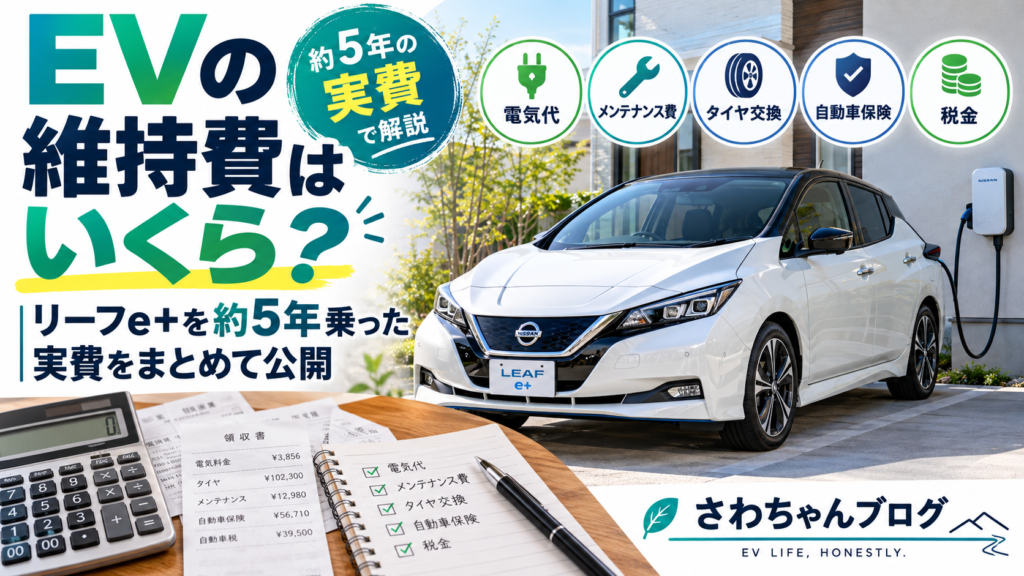 EVの維持費はいくら？リーフe+を約5年乗った実費をまとめて公開のアイキャッチ画像
