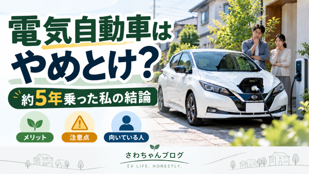 電気自動車はやめとけ？約5年乗った私の結論のアイキャッチ画像